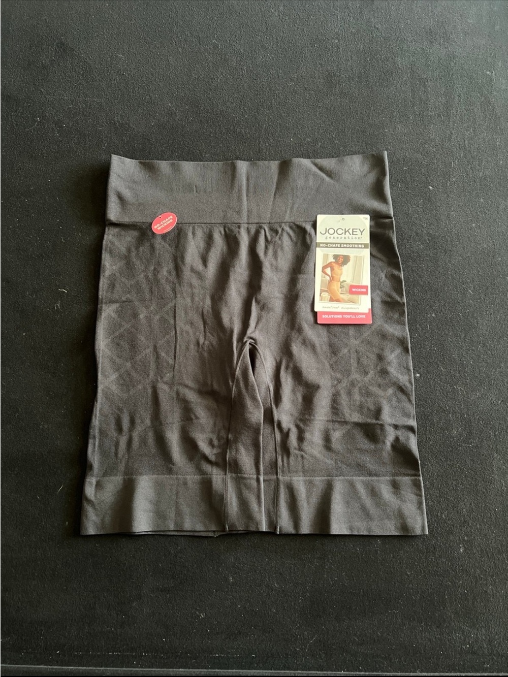 Jockey Black Women's Seamless High-Waist Slip Shorts